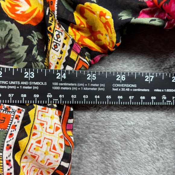 Gitano Women Top Vintage Y2K 90s Button Up Semi-Sheer Ruffle Patchwork 20W J112 - Picture 7 of 10